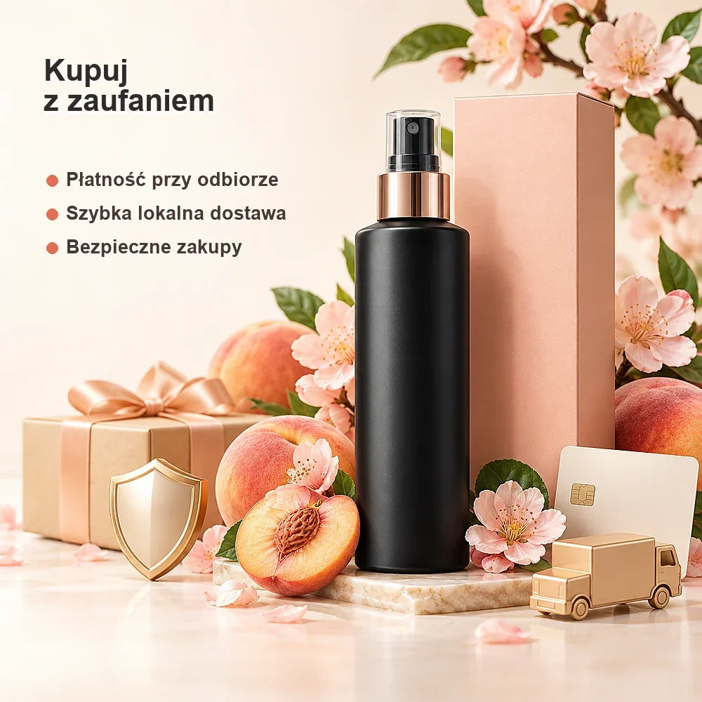 🔥 OSTATNI DZIEŃ! 10% zniżki - 💧Spray do stylizacji i zwiększania objętości włosów o zapachu brzoskwini