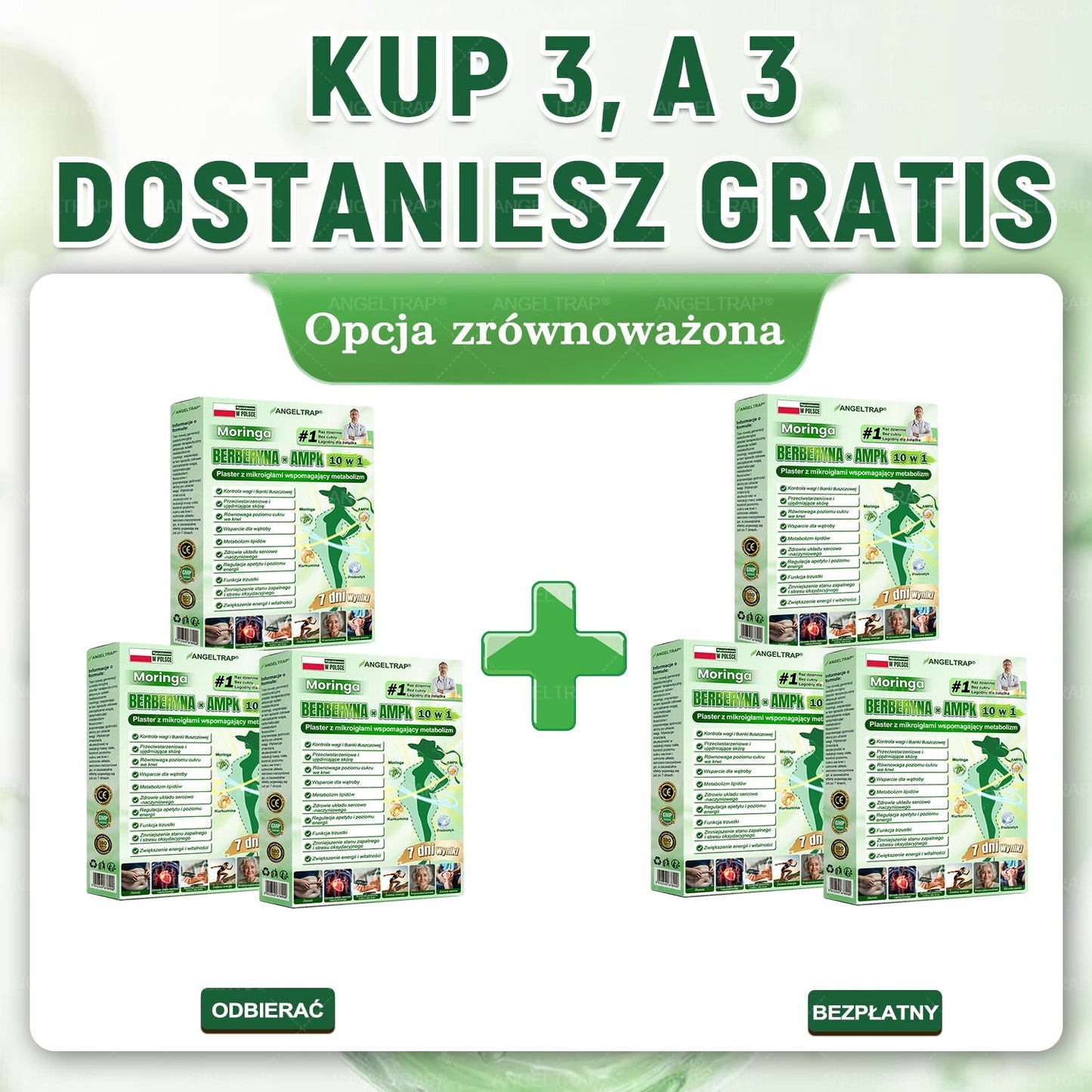 💜💜💜💜ANGELTRAP® Moringa × Berberyna × AMPK 10-w-1 Wsparcie metaboliczne, plaster z nanotechnologią mikroigłową 🇵🇱(Wystarczy raz dziennie, widoczne efekty w 7 dni) ✅ Na otyłość, wiotką skórę, cukrzycę, bezdech senny, problemy ze stawami i wiele innych