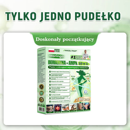 💜💜💜💜ANGELTRAP® Moringa × Berberyna × AMPK 10-w-1 Wsparcie metaboliczne, plaster z nanotechnologią mikroigłową 🇵🇱(Wystarczy raz dziennie, widoczne efekty w 7 dni) ✅ Na otyłość, wiotką skórę, cukrzycę, bezdech senny, problemy ze stawami i wiele innych