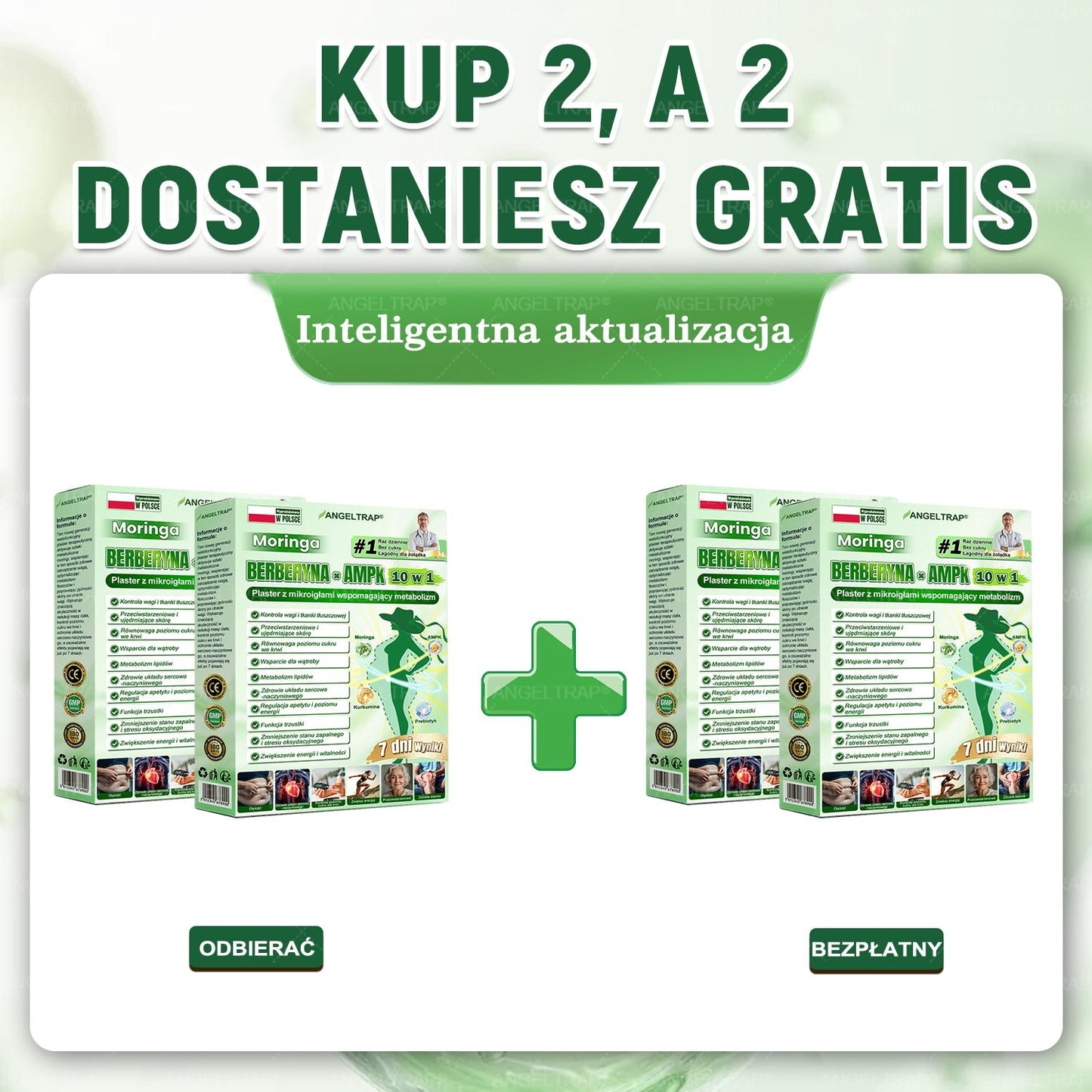 💜💜💜💜ANGELTRAP® Moringa × Berberyna × AMPK 10-w-1 Wsparcie metaboliczne, plaster z nanotechnologią mikroigłową 🇵🇱(Wystarczy raz dziennie, widoczne efekty w 7 dni) ✅ Na otyłość, wiotką skórę, cukrzycę, bezdech senny, problemy ze stawami i wiele innych