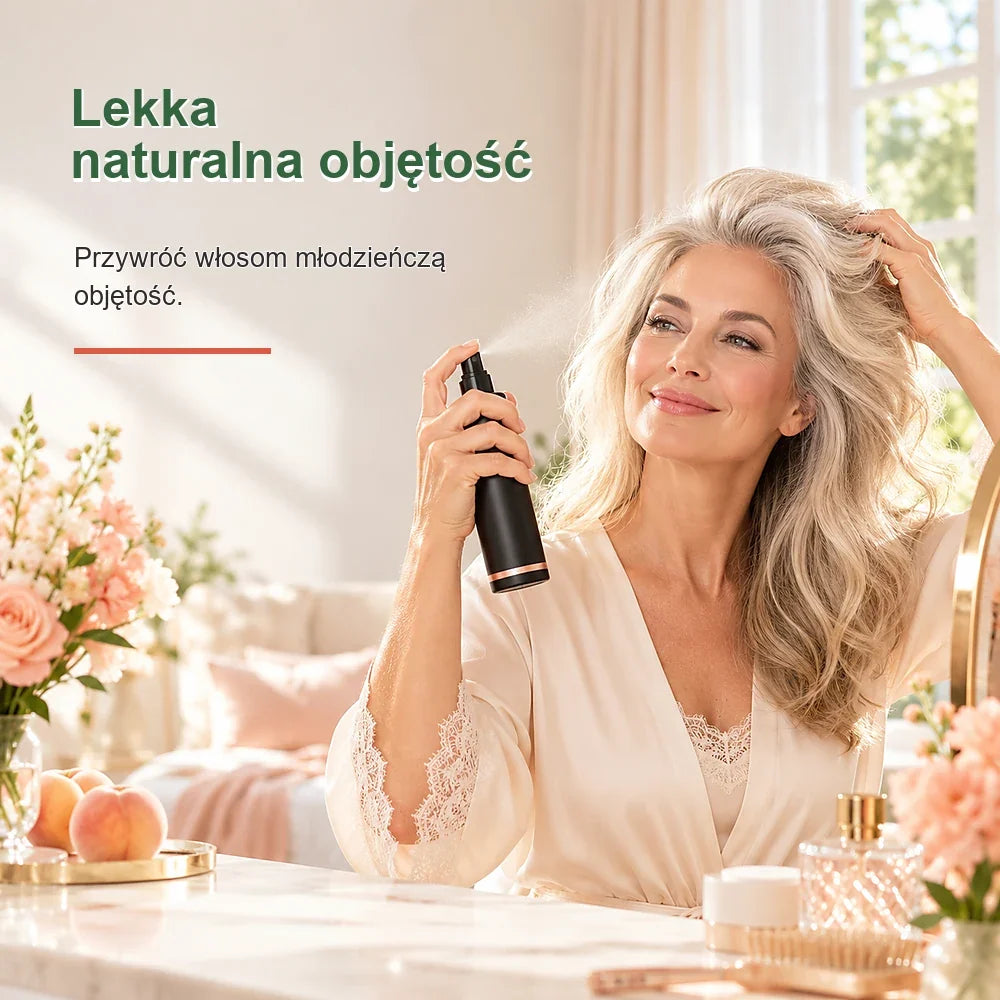 🔥 OSTATNI DZIEŃ! 10% zniżki - 💧Spray do stylizacji i zwiększania objętości włosów o zapachu brzoskwini